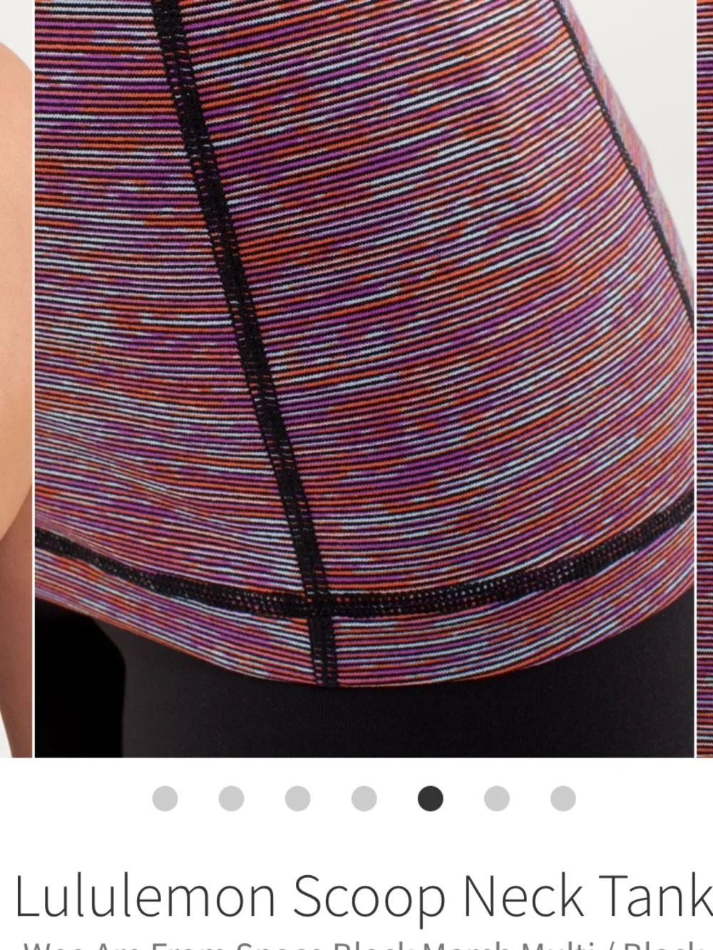 Lululemon Scoop Neck Tank Wee Are From Space Black March Multi/Black